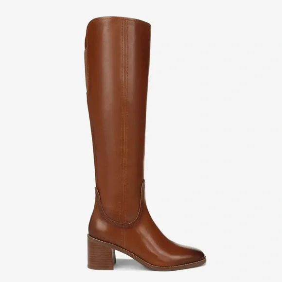 NEW $265 Naturalizer Edit Ebba Brown leather Wide heel boot women size 7